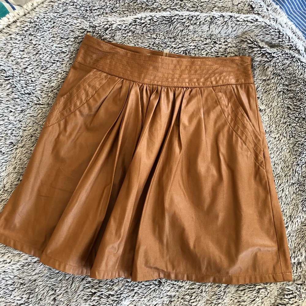 Brown/Tan Skater Skirt